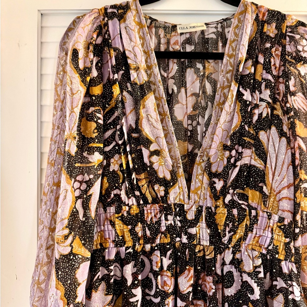💃🏻Ulla Johnson Rosetta Floral Silk Dress - Picture 5 of 13